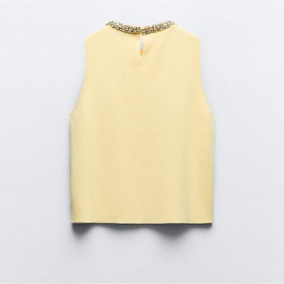 ZARA JEWEL PLAIN KNIT TOP - Picture 7 of 10